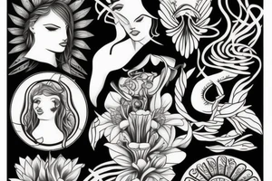 The Greek tale of Narcissus tattoo idea