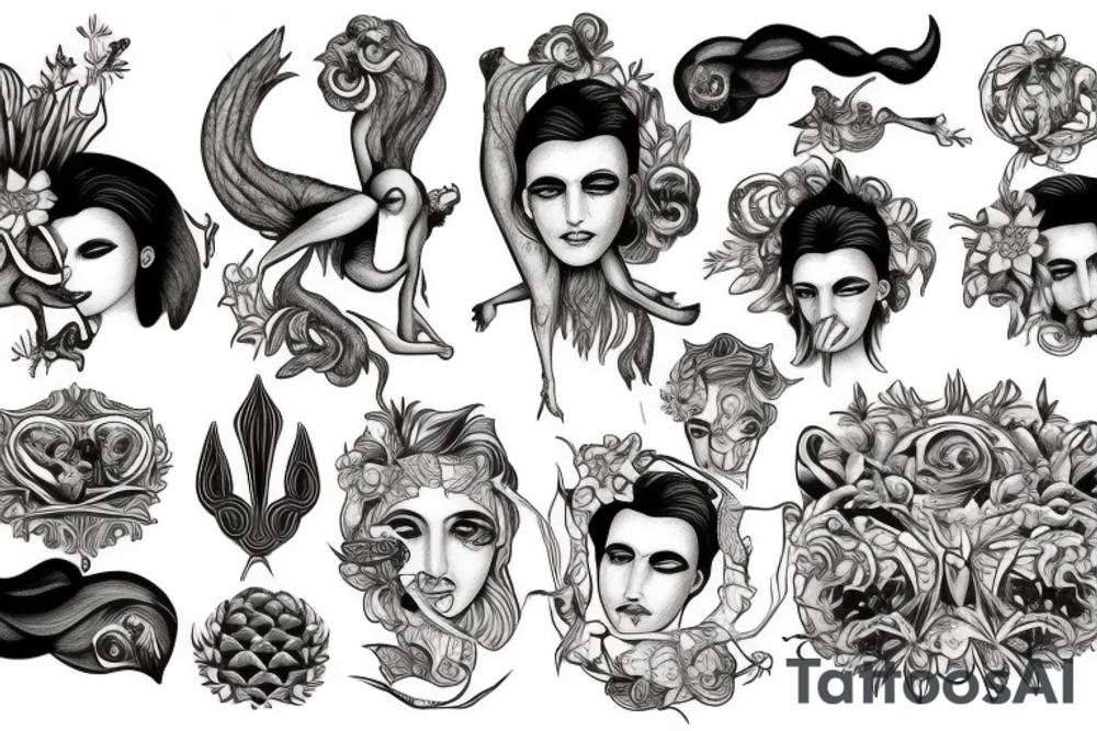 The Greek tale of Narcissus tattoo idea