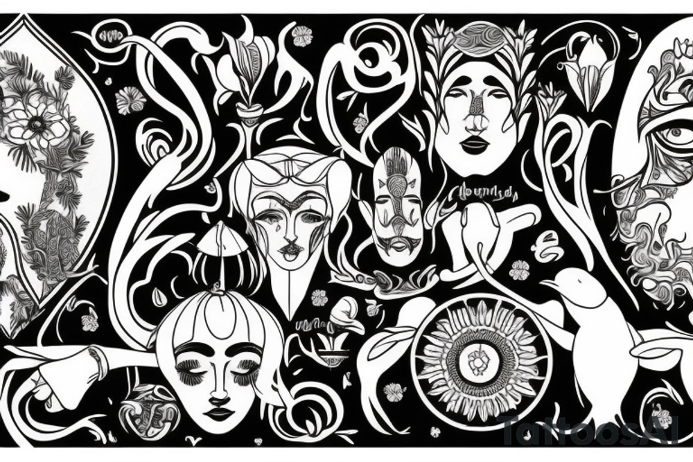 The Greek tale of Narcissus tattoo idea