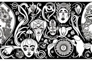 The Greek tale of Narcissus tattoo idea