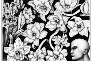 Narcissus looking into the lake tattoo idea