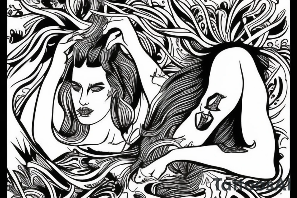 Narcissus looking into the lake tattoo idea