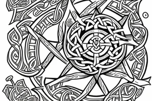 yggdrasil, celtic compass tattoo idea