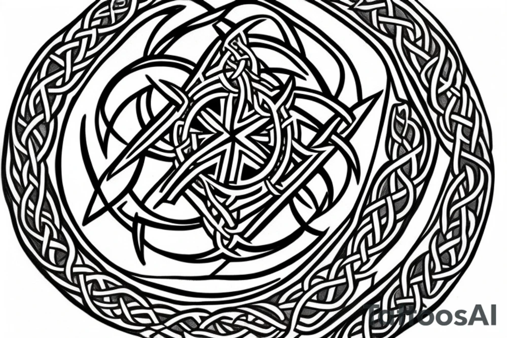 yggdrasil, celtic compass tattoo idea