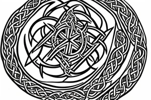yggdrasil, celtic compass tattoo idea