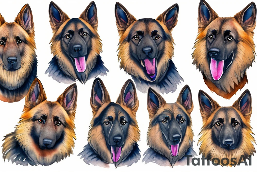german sheperd tattoo idea
