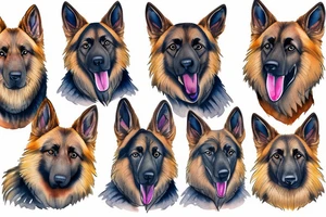 german sheperd tattoo idea