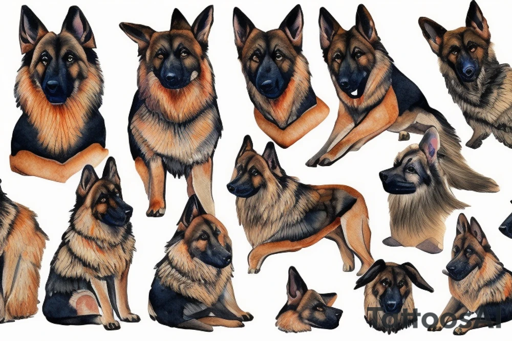 german sheperd tattoo idea