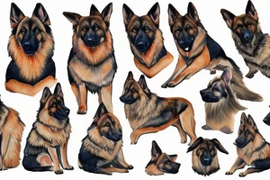 german sheperd tattoo idea