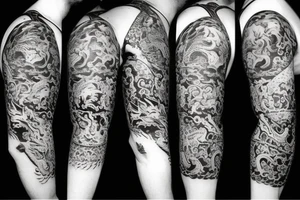 Dragon holding a crown and a sphere tattoo idea