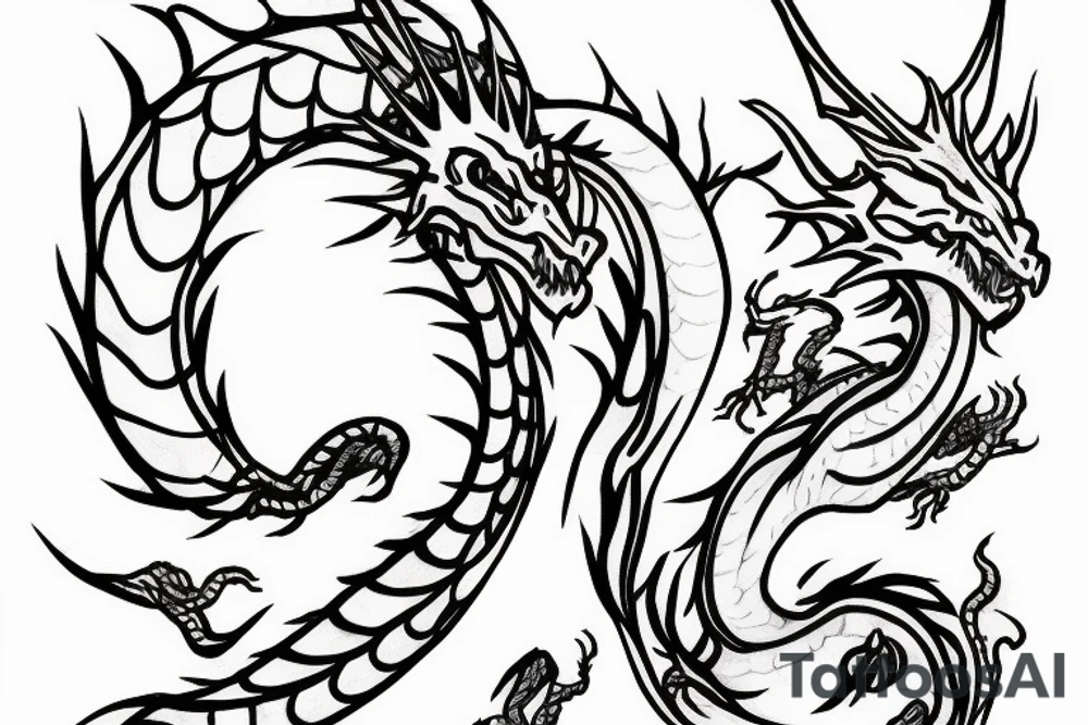 Dragon holding a crown tattoo idea