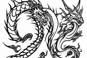 Dragon holding a crown tattoo idea