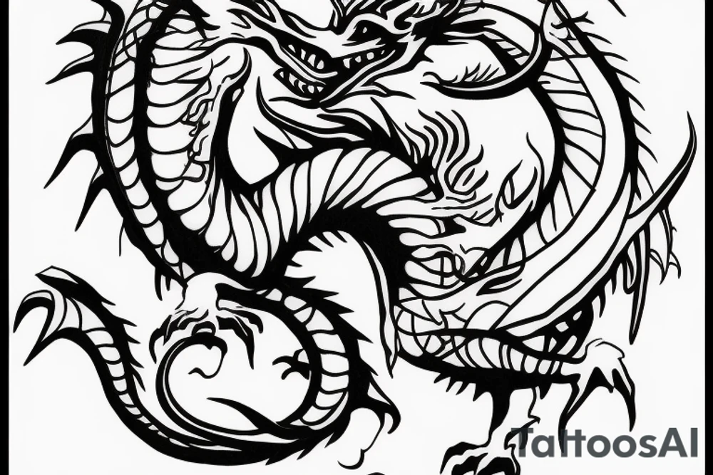 Dragon holding a crown tattoo idea