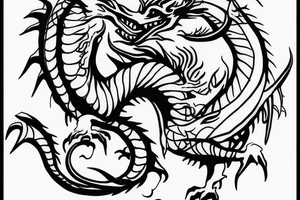 Dragon holding a crown tattoo idea