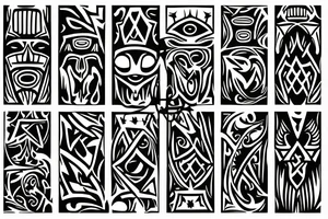 long trident tattoo idea
