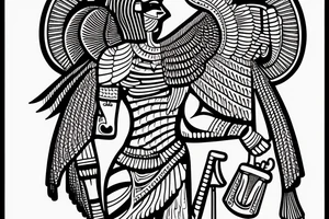 inner bicep Black and grey egyptian
 isis god of love tattoo idea