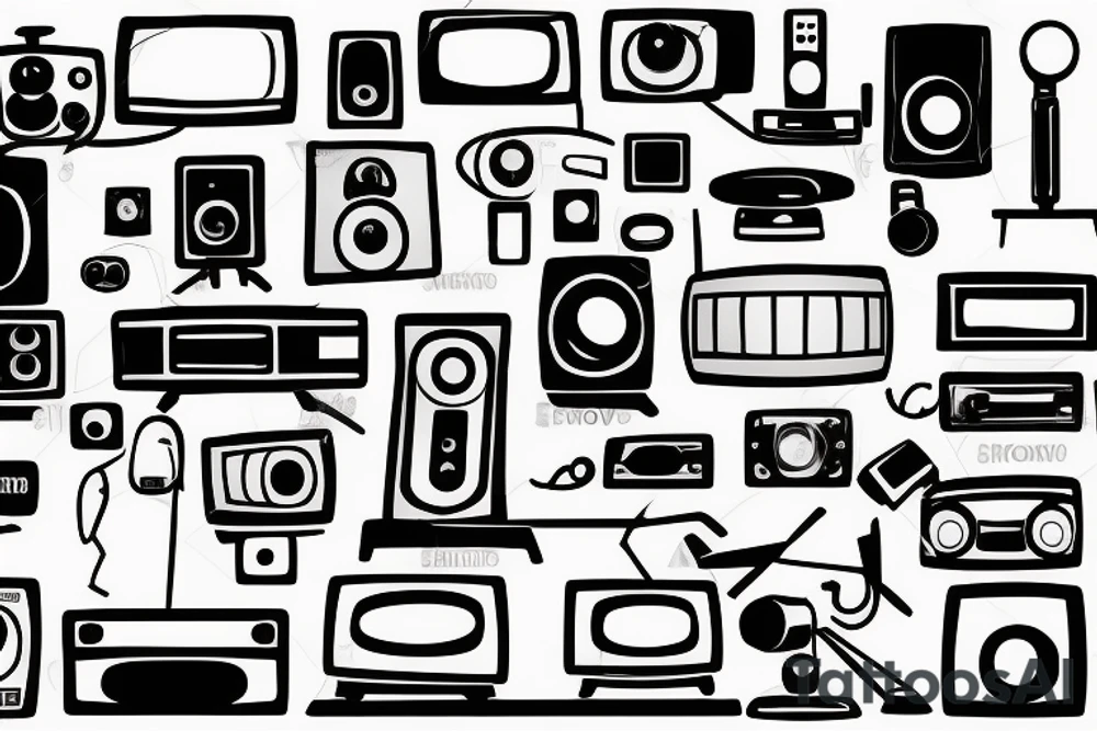 test pattern, tv tattoo idea