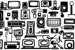 test pattern, tv tattoo idea