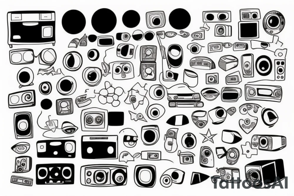 test pattern, tv tattoo idea