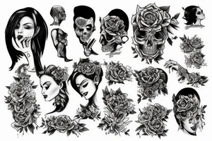 Full back and leg tattoo idea