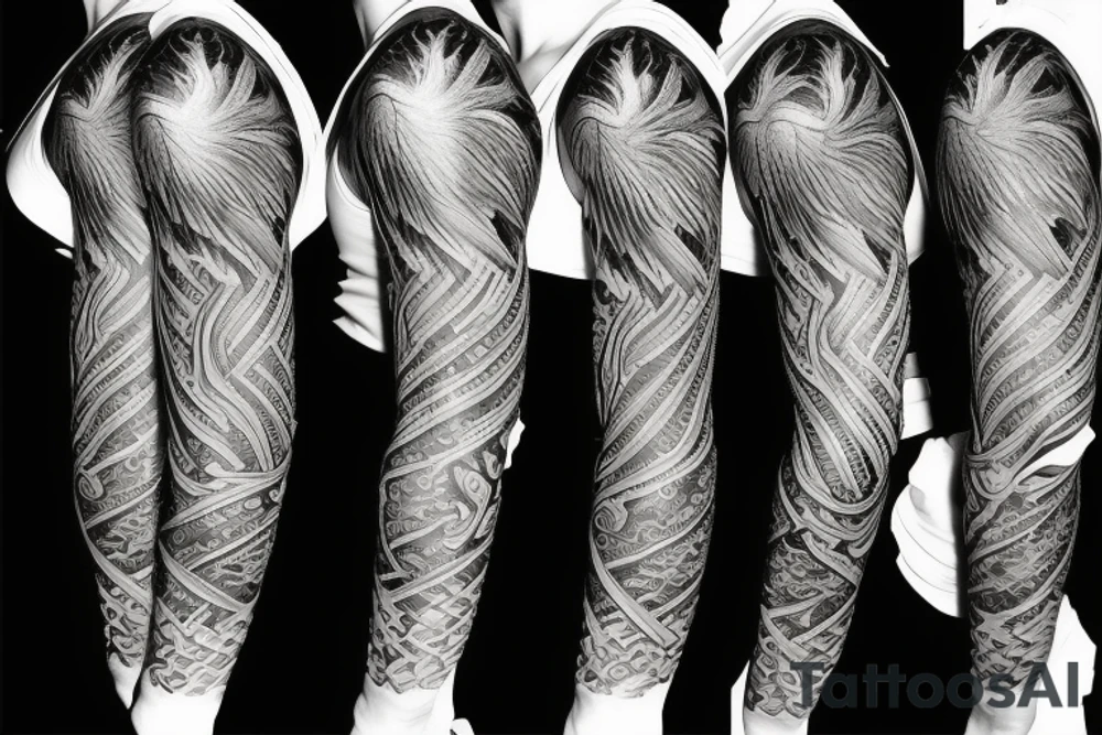 full sleeve  phoenix tattoo tattoo idea