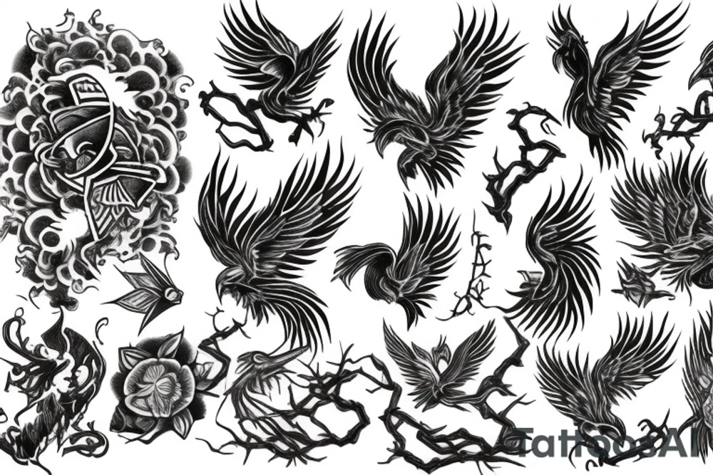 full sleeve  phoenix tattoo tattoo idea