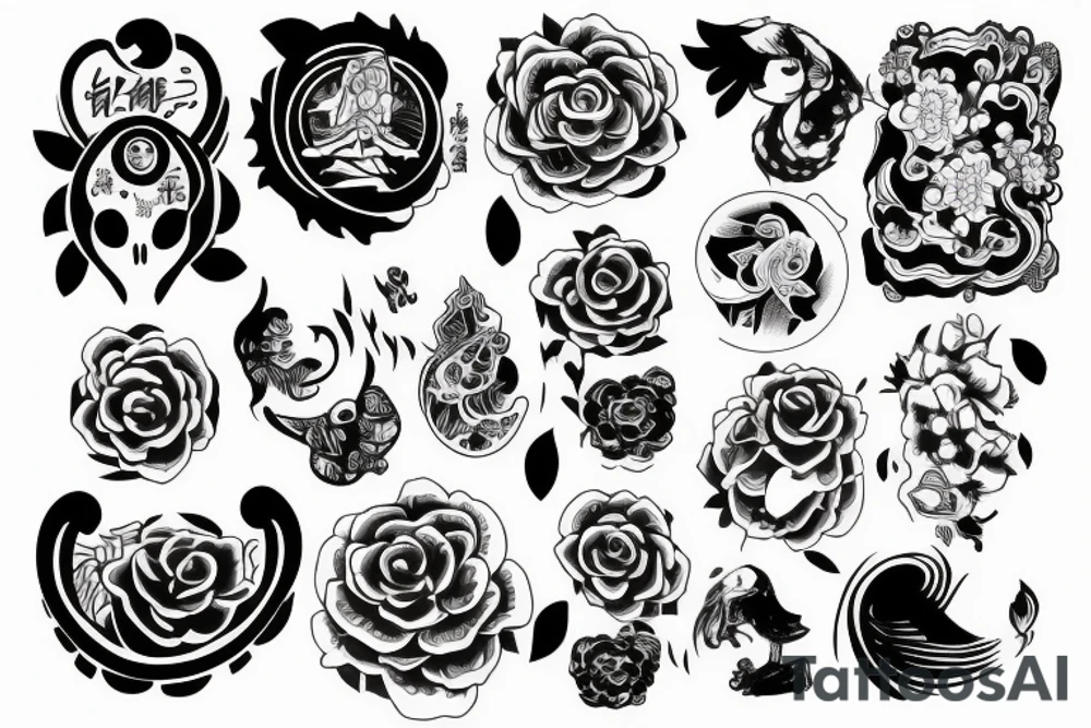 full sleeve  tattoo template tattoo idea