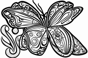 a fishhook with a butterfly on the tip tattoo idea