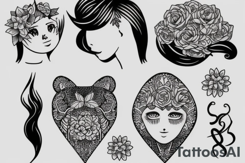mother daughter matching tattoo idea