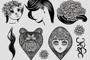 mother daughter matching tattoo idea