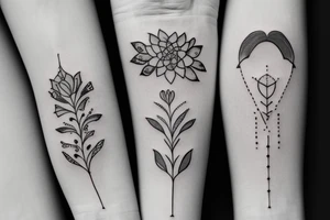 mother daughter matching tattoo idea