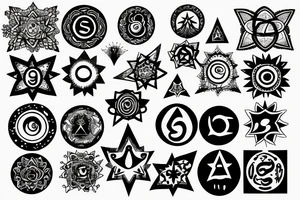 Stars, epiphany, 8, chakras, infinity tattoo idea