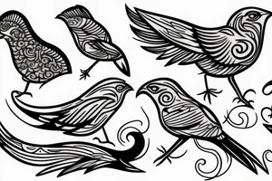 A bird on fire tattoo idea