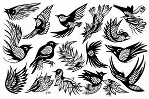 A bird on fire tattoo idea