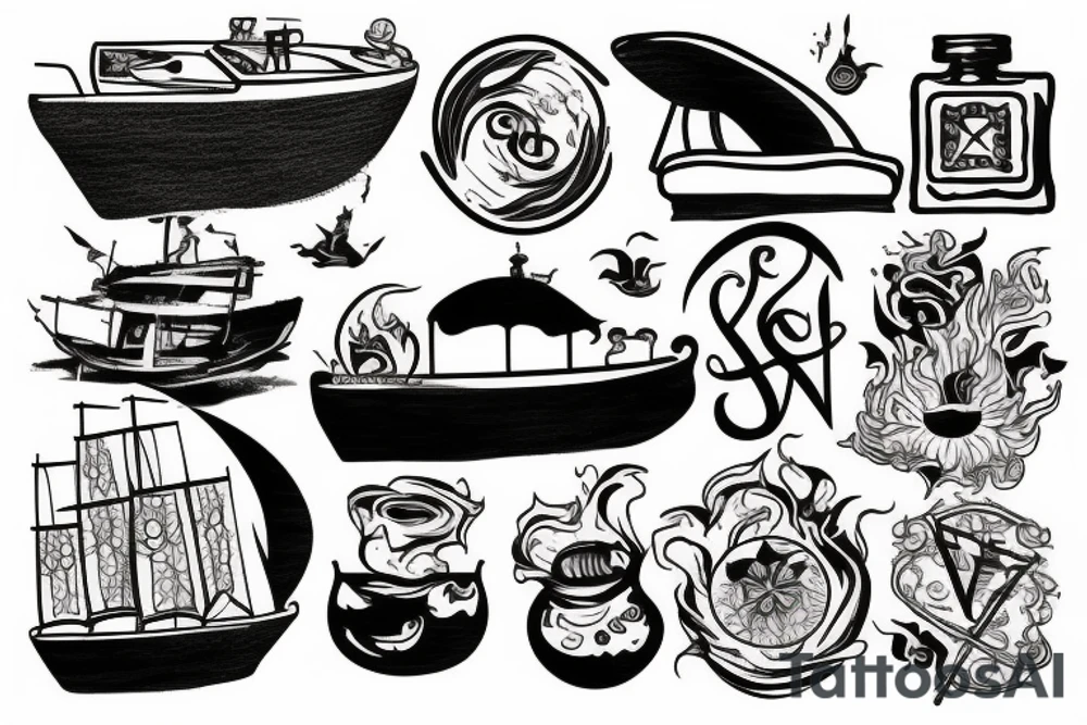burn the boat tattoo idea