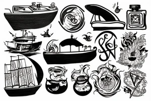 burn the boat tattoo idea