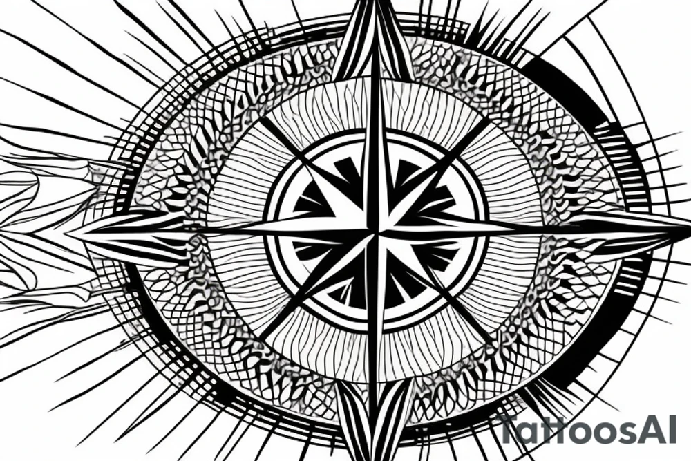 Phoenix, compass for arm tattoo idea