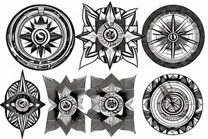 Phoenix, compass tattoo idea