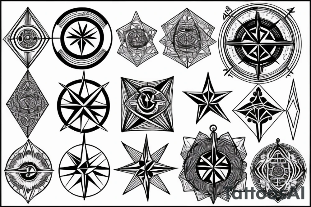 compass tattoo idea