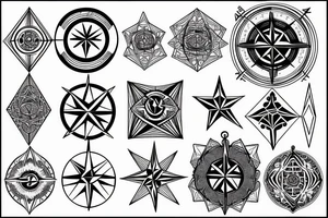 compass tattoo idea