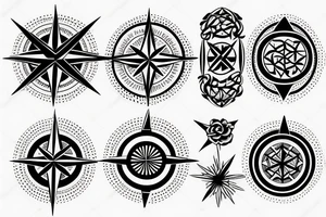 compass tattoo idea