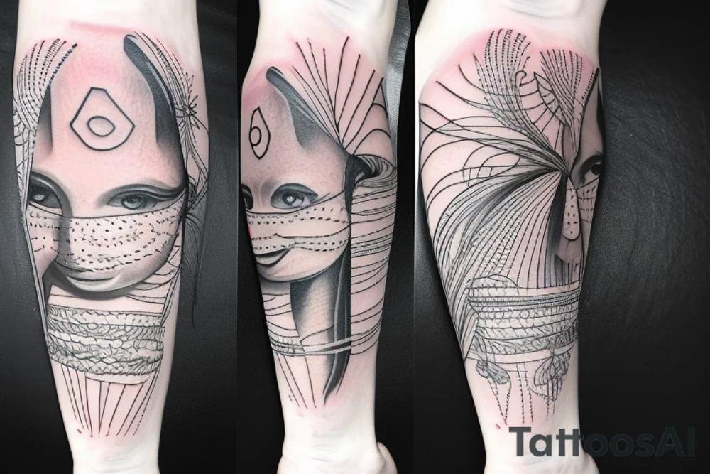 Mauritius, Madagascar leg sleeve tattoo idea