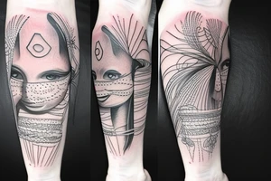 Mauritius, Madagascar leg sleeve tattoo idea