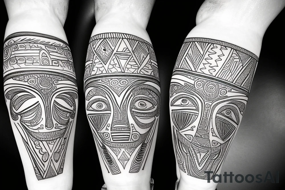 Mauritius, Madagascar leg sleeve tattoo idea