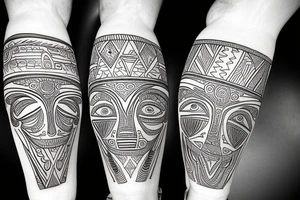 Mauritius, Madagascar leg sleeve tattoo idea