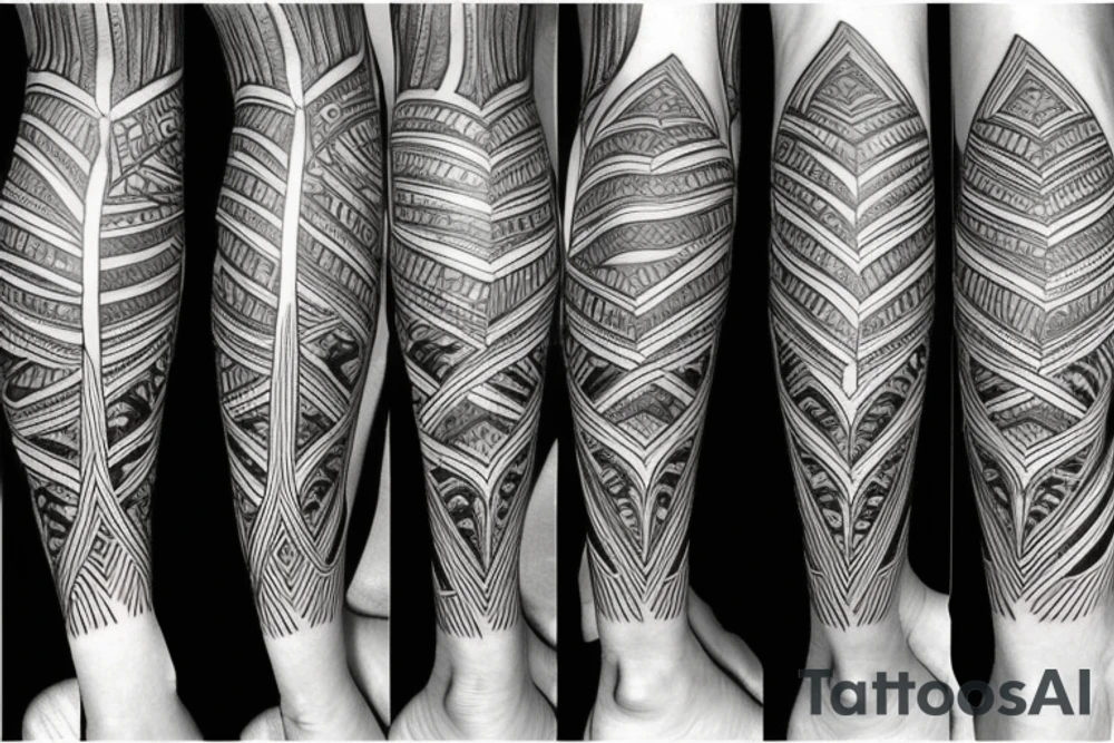 Mauritius, Madagascar leg sleeve tattoo idea