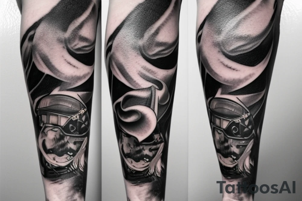 leg sleeve with lebron james tattoo idea