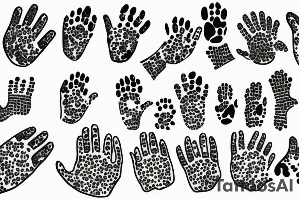 Paw prints tattoo idea