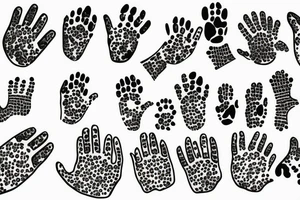 Paw prints tattoo idea