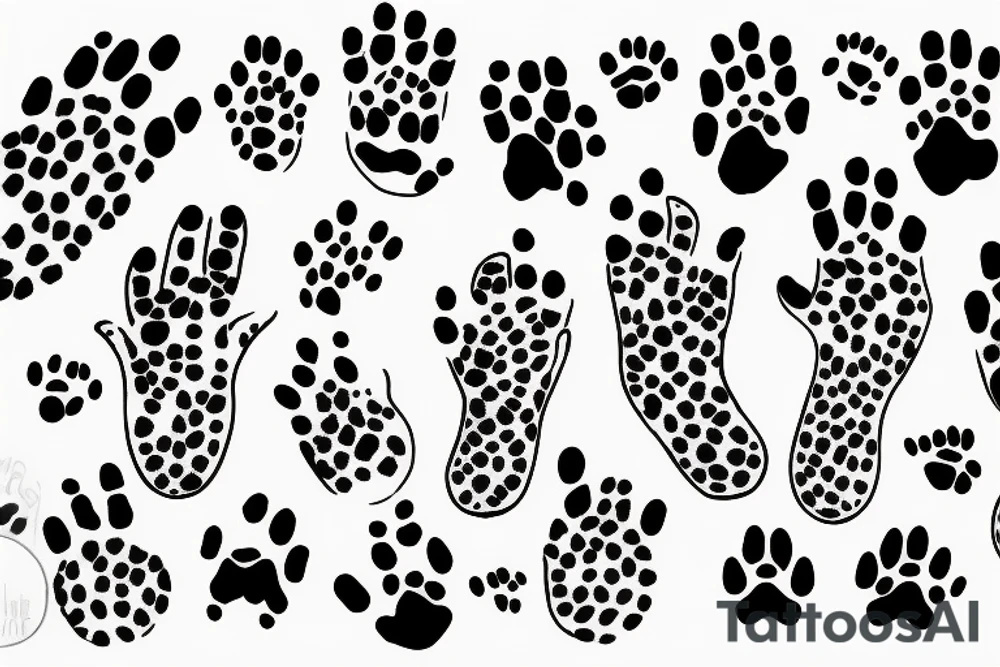 Paw prints tattoo idea